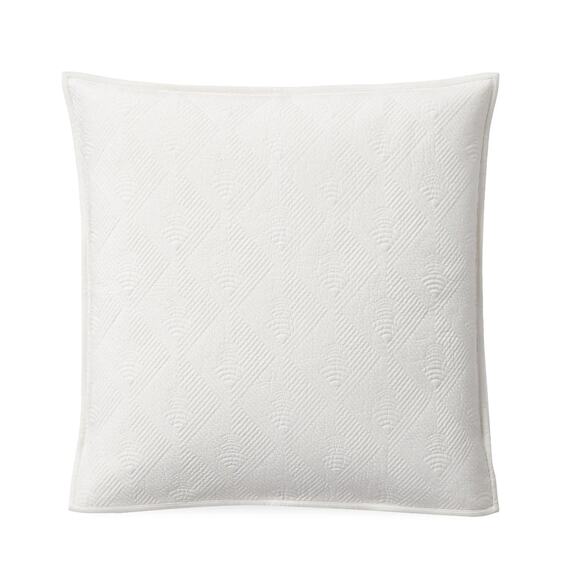 Ralph Lauren Park Row Elysia Euro Pillow Sham Chic Cream Cotton $300 NEW NWT - Picture 1 of 10